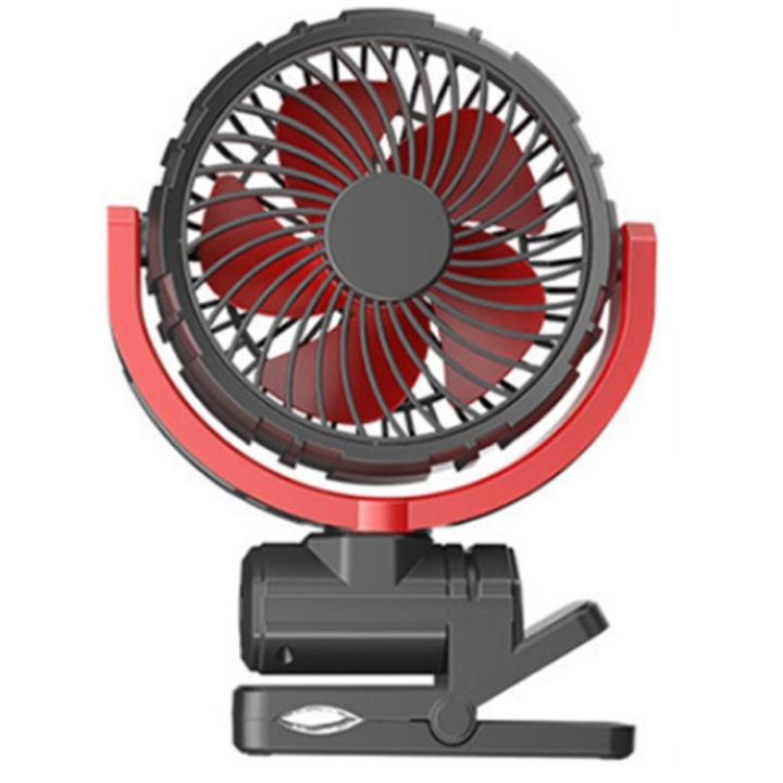 Ventilátor autóba 2000mAh akkumulátorral, állítható, USB, fekete