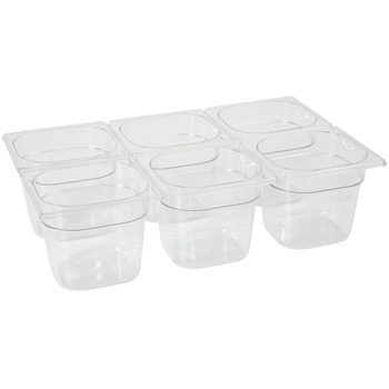 Tava Hendi Gastronorm GN 1/6 200 mm 3.4 lt - policarbonat transparent Tava Hendi Gastronorm GN 1/6 200 mm 3.4 lt - policarbonat transparent