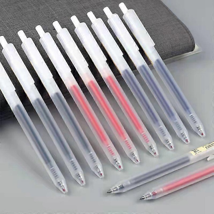 Visszahúzható tollak, 0.5mm, puha fogás, piros, 1/3/5 db-os készlet