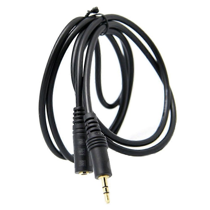 3.5mm sztereó audio hosszabbító kábel, 1.5-10m, fekete