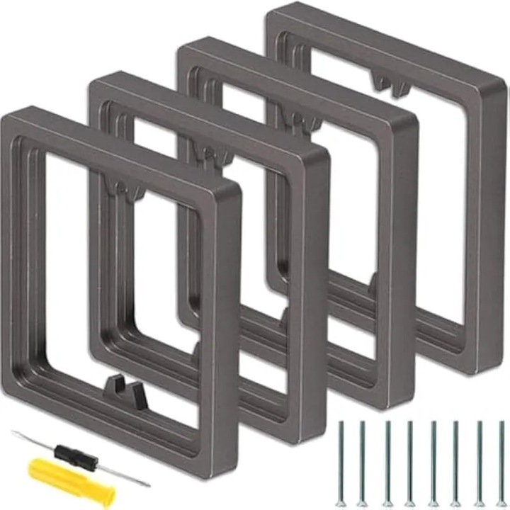 Set 4 distantiere pentru intrerupator, 10mm, gri, 60x50mm