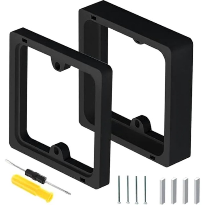 Set distantiere prize negre 10x20mm extensie spatiu montaj