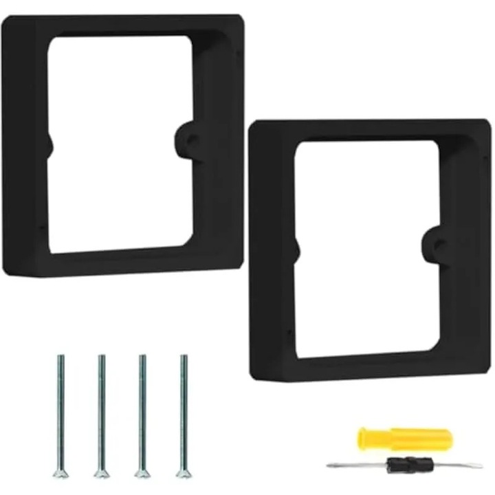 Distantier priza 20mm set 2 buc negru 20x20x20mm