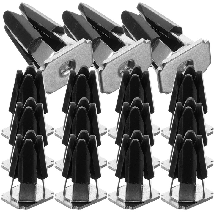 Set 20 cleme odorizant auto, otel, negru, 2.3x1.6x1.3cm