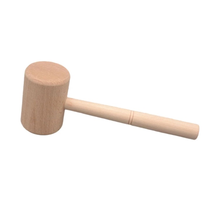 Ciocan de lemn ZYBLSSBB LSM2xh2927-BCS0057130, pentru lucrari de piele si tamplarie, natural, 22.5 x 8 x 5.6 cm