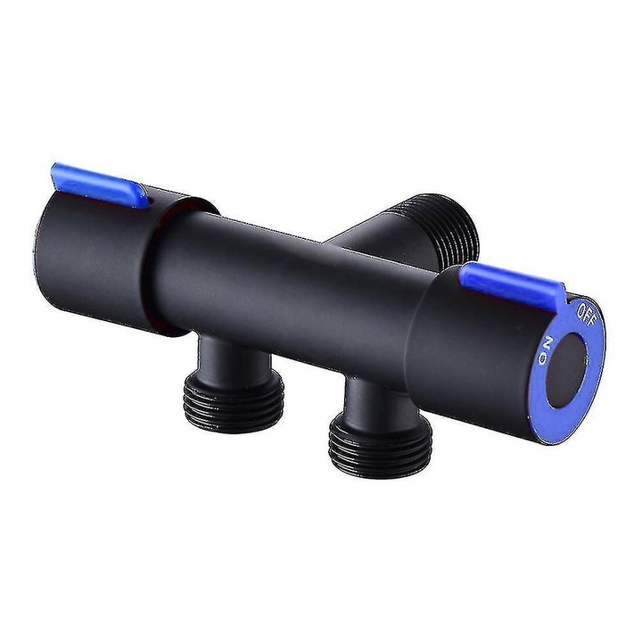 Fekete rozsdamentes acél fürdőszobai csaptelep 11.8x3.4x2.9cm, 1 db-os szett