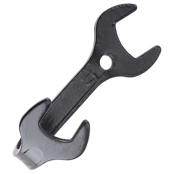 Cuiere perete, metal, design cheie, negru, 9x3x2cm