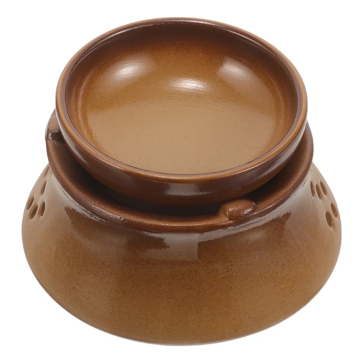 Incalzitor pentru ceai ZYBLSSBB LSM2xh3078-BCS0057641, ceramic, maro, 12 x 12 x 8 cm