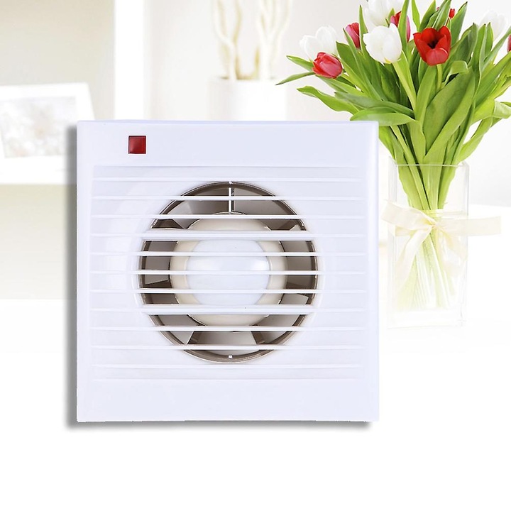 Fali ventilátor, fehér, 20x16x14.5cm, ABS, csendes, tartós