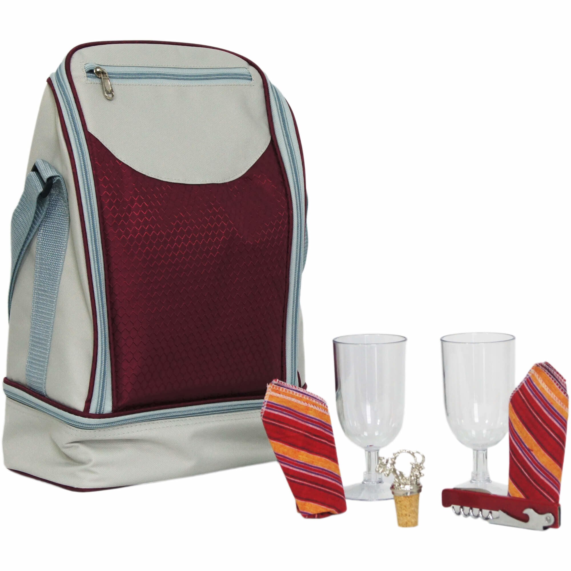 Set rucsac de picnic pentru 2 persoane cu accesorii, Multicolor eMAG.ro