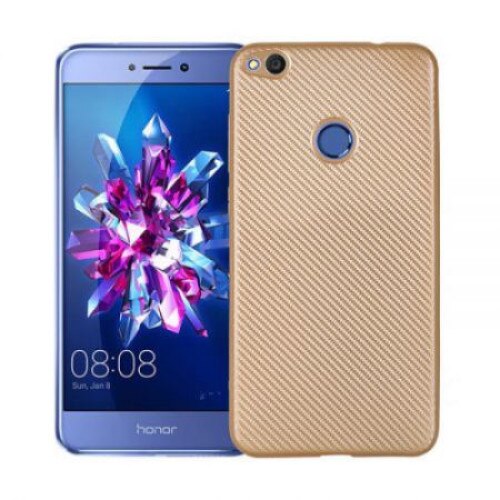 Husa Huawei Y6 II i-Zore Carbon Fiber Auriu/Gold