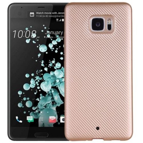 Husa HTC Desire 10 Pro i-Zore Carbon Fiber Auriu/Gold