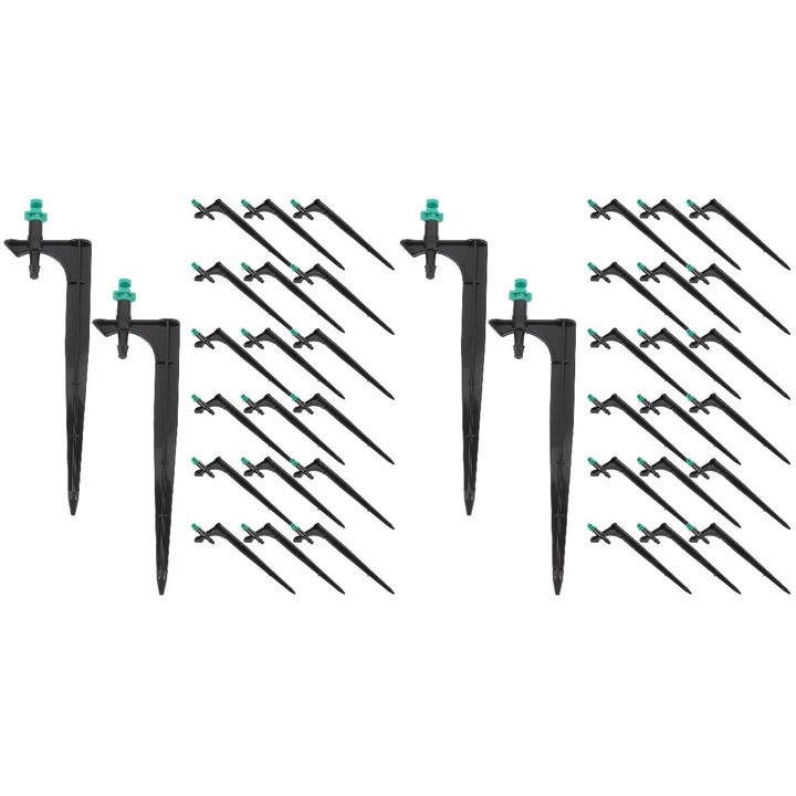 Set 40 duze irigare plastic negru 17x5x0.5cm