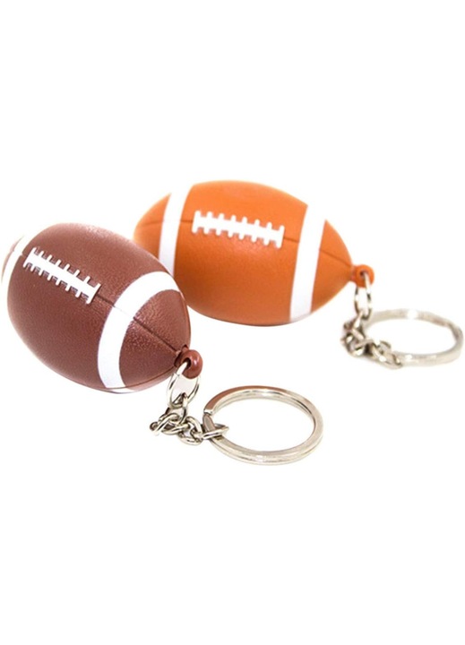 LED kulcstartó, mini zseblámpa, futball, sport, fekete