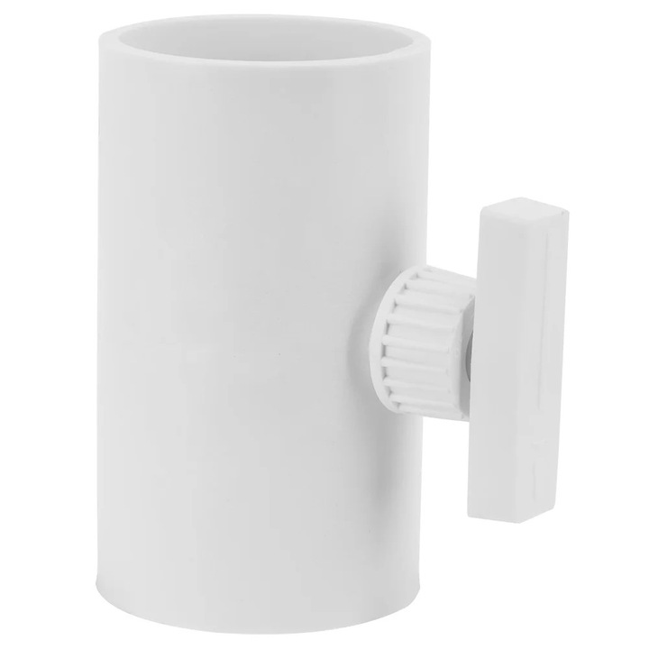 Supapa control volum aer, PVC, alb, 110mm