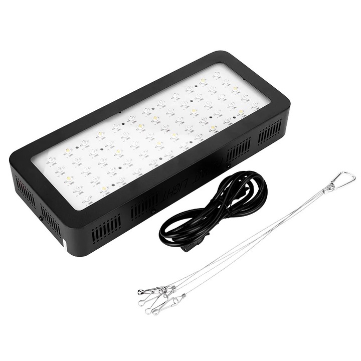 Lumina LED pentru cresterea plantelor ZYBLSSBB LSM2xh1197-BCS0044828, 600W, spectru complet, comutator Veg/Bloom, negru, 40 x 17 x 6 cm, priza UK, AC85-265V