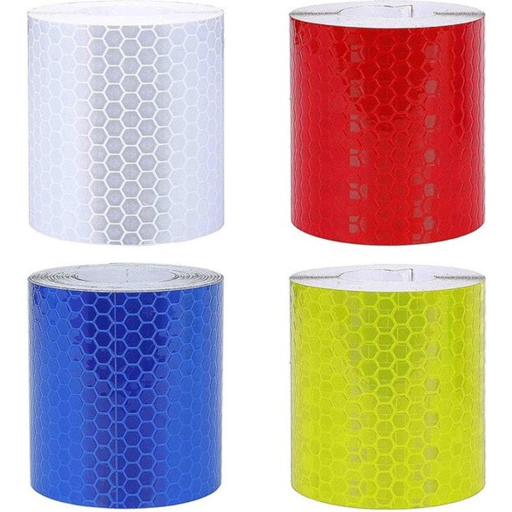 Fényvisszaverő szalag autóhoz, 4 db-os szett, többszínű, 5x300cm, PVC, öntapadós