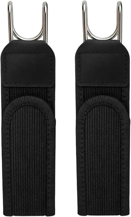 2 db fekete rugalmas öv szett, csat nélkül, 15x3.8cm, textil anyag, unisex