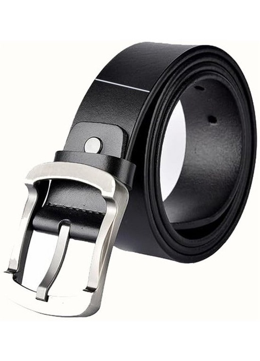 Öv - Férfi öv - 120 cm - Fekete - Állítható - Ajándék férfinak - Rövidíthető - Kiváló minőségű öv - Nadrág/farmer öv - Divatos öv - Ruházati kiegészítő