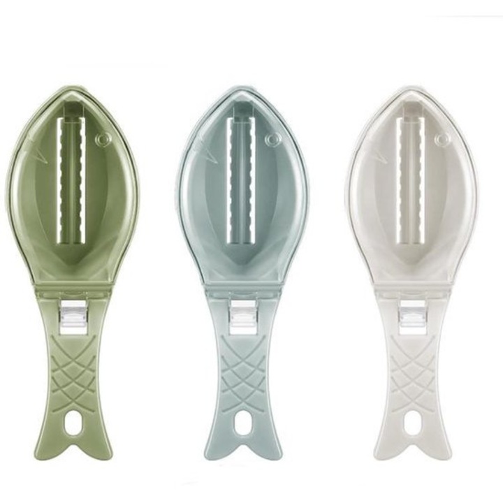 Set 3 curatatori solzi peste plastic multicolor 15.5x5.5cm