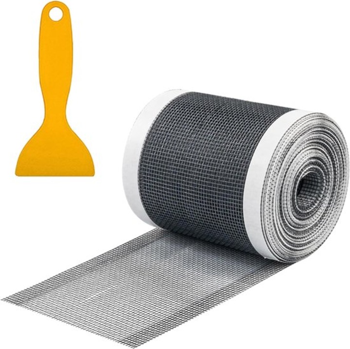 Hajszűrő zuhanylefolyóhoz, 70mmx10m, PVC, műanyag spatulával