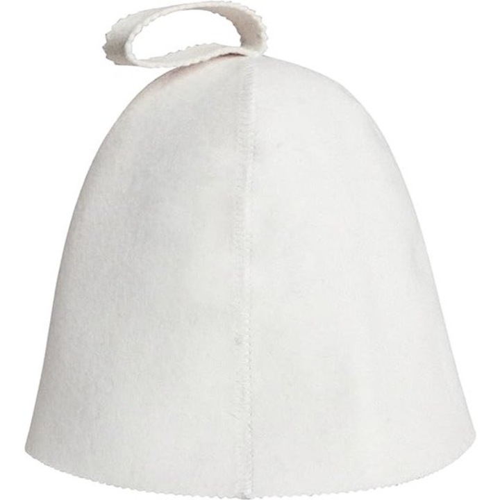 Caciula sauna, fetru, alb, unisex, marime universala