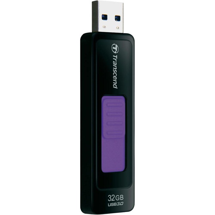 Памет USB Transcend JetFlash® 760 32GB, USB 3.0, Black/Purple