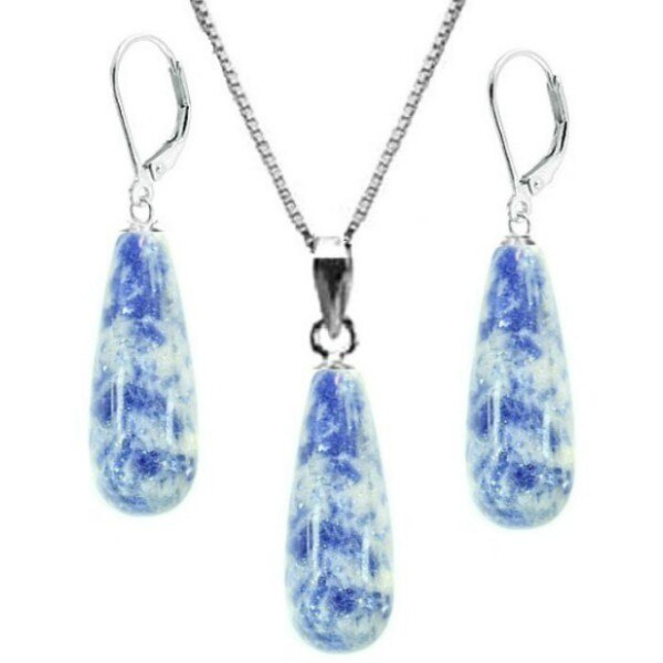 Set Argint Sodalit Lacrima