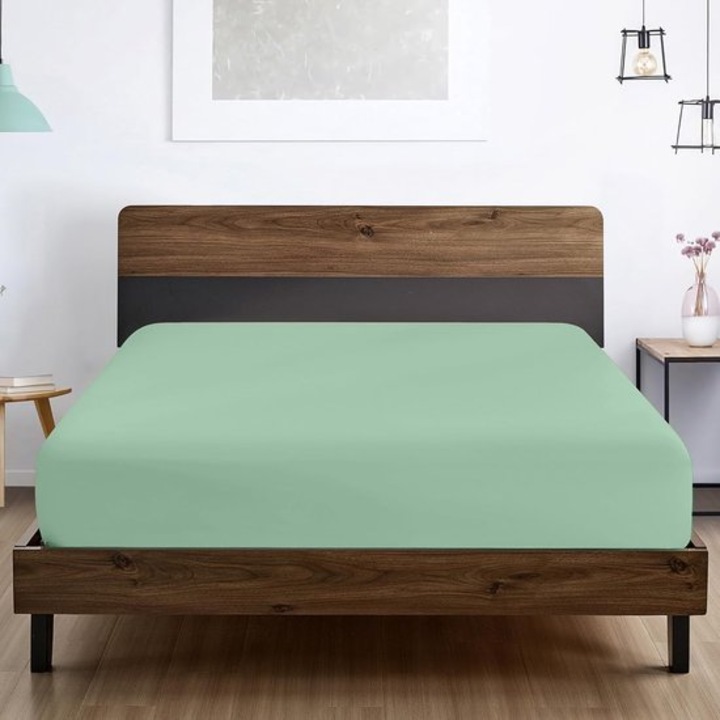 Bambusz ágynemű 200x220cm zöld elasztikus mély