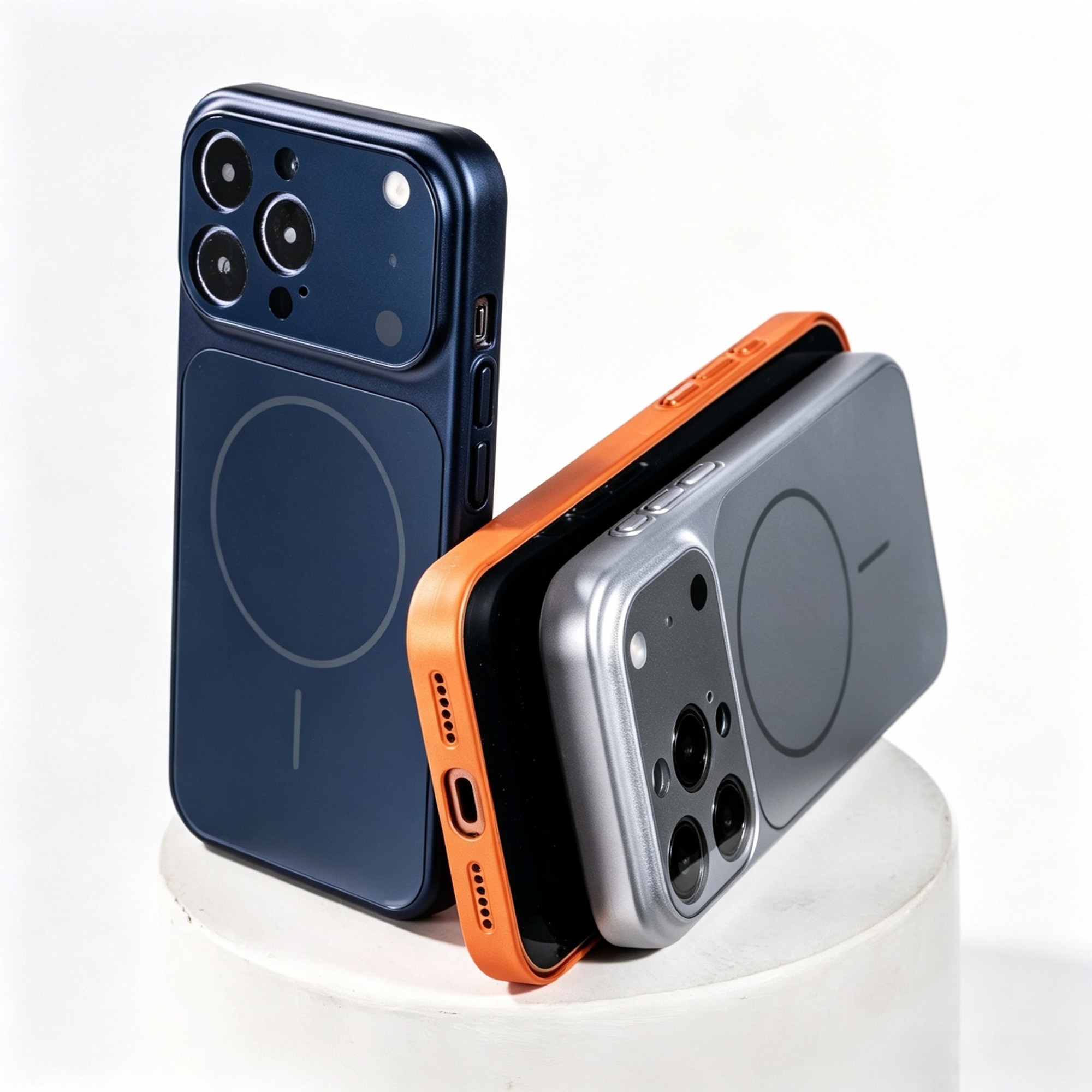 Husa telefon ultra-subtire magnetica mata, protectie lentila sticla Corning, pentru iPhone 16 Pro Max