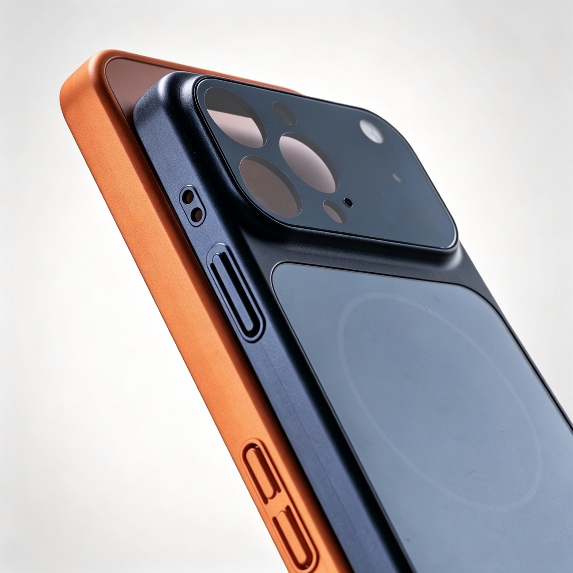 Husa telefon ultra-subtire magnetica mata, protectie lentila sticla Corning, pentru iPhone 16 Pro Max