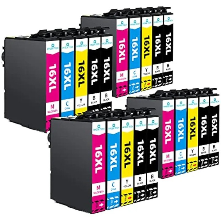 16XL kompatibilis tintapatronok Epson WorkForce WF-2750/WF-2760/WF-2660/WF-2630 készülékekhez, fekete/cián/magenta/sárga, 20 db-os készlet