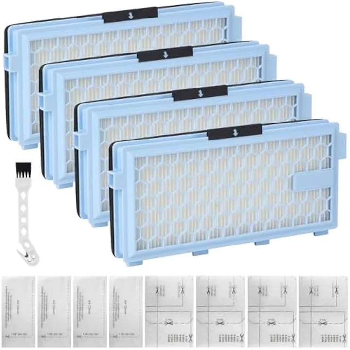 Комплект HEPA филтри за прахосмукачка, съвместими с Miele Compact C1 C2 Complete C3, многоцветни