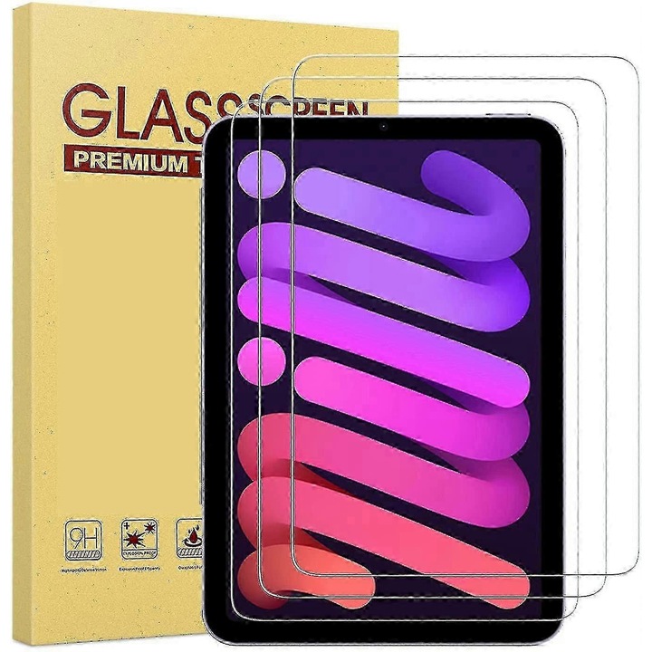 3 db edzett üvegfólia készlet iPad Mini 6 2021-hez, átlátszó, 8.3 hüvelyk