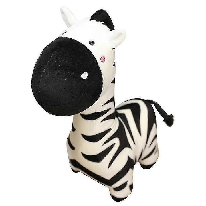 Realista zebra plüssjáték 50cm fekete-fehér