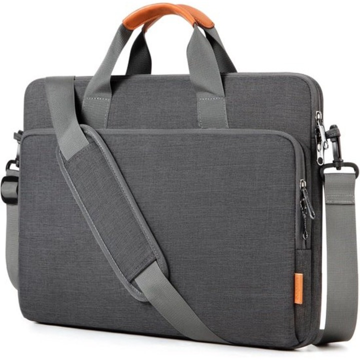 Husa laptop 17-18 inch, protectie 4 straturi, gri, 42x28.5x3.3cm