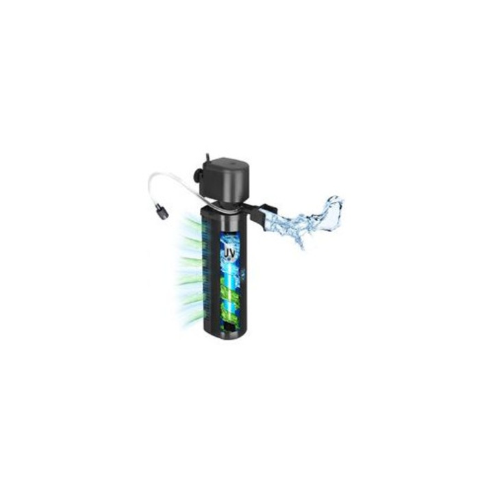 Потопяем филтър с UV лампа, 1500 л/ч, 150-600 л, мултифункционален, бял