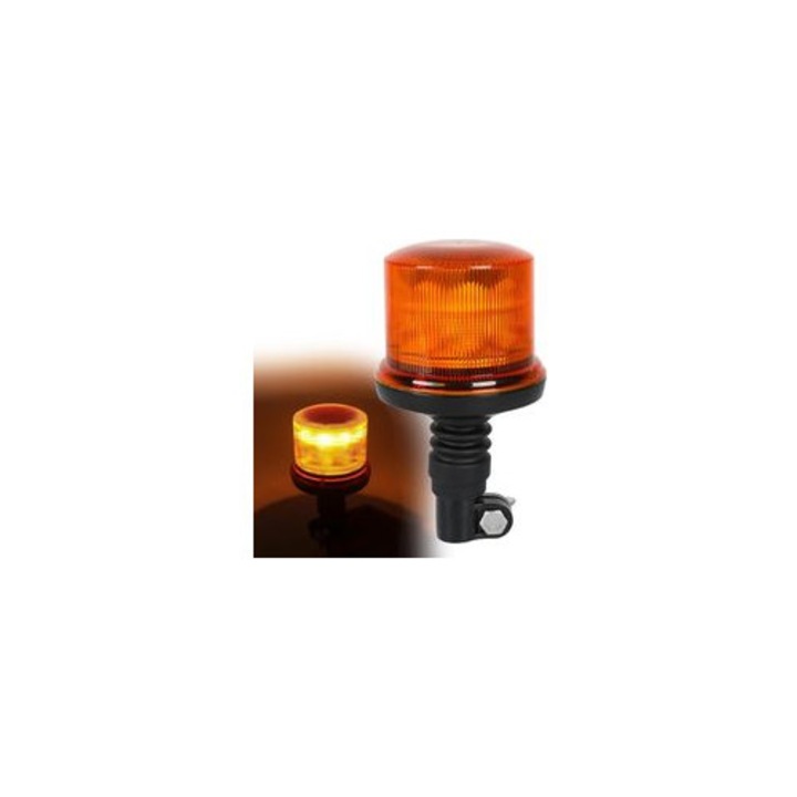 LED jelzőfény 20W, 20 LED, narancssárga, 9.5x19.5cm, IP67, 12/24V