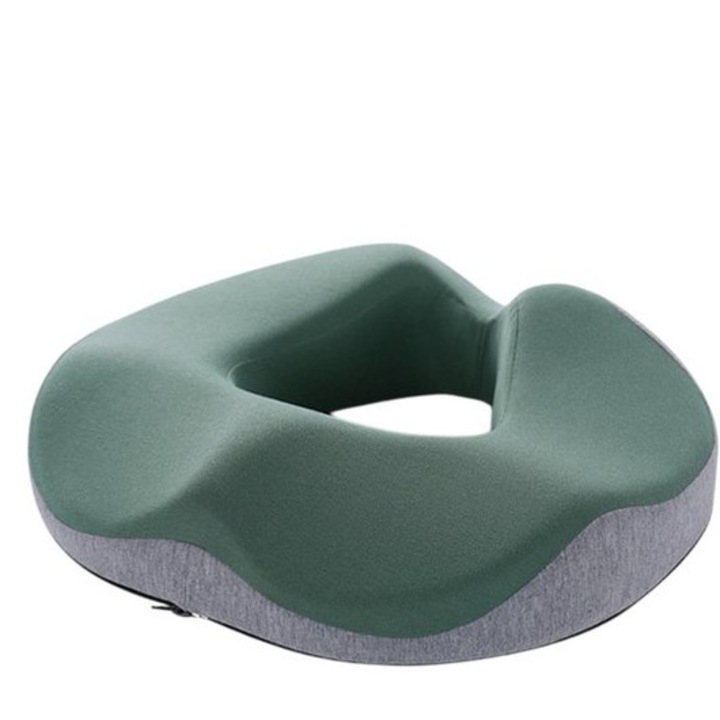 Ergonomikus fánk alakú ülőpárna, nagy sűrűségű hab, csúszásmentes, fekete