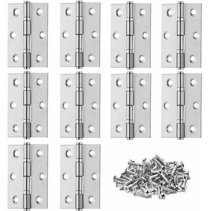 Zsanér, 10 db, rozsdamentes acél, 60x36x1.24mm, ezüst
