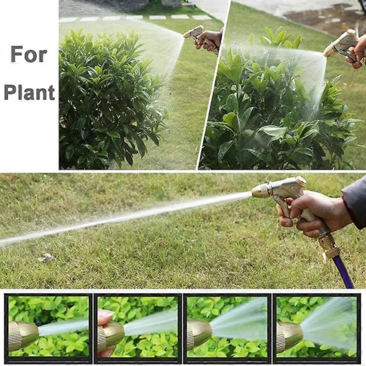 Fém locsolópisztoly, 4 fokozatú, sárgaréz, 100% fém, ergonomikus