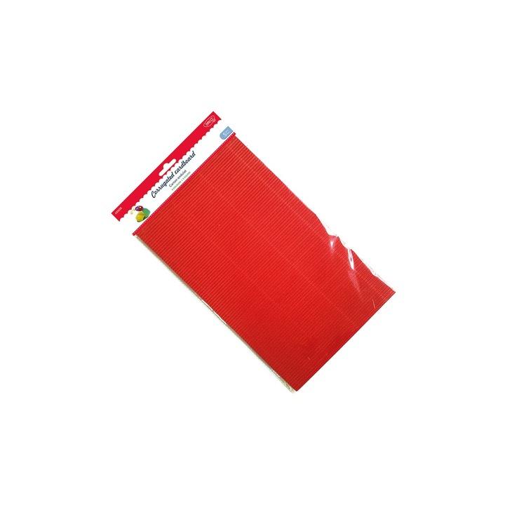 Carton ondulat A4, 5 culori, ideal pentru activitati creative, proiecte scolare si decoratiuni handmade, usor de taiat, lipit si modelat DACOART sku11