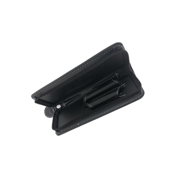 Cutie instrumente de scris cu fermoar robust, pentru 2 pixuri sau stilouri, design elegant, material durabil, organizare eficienta pentru transport. DACO sku11