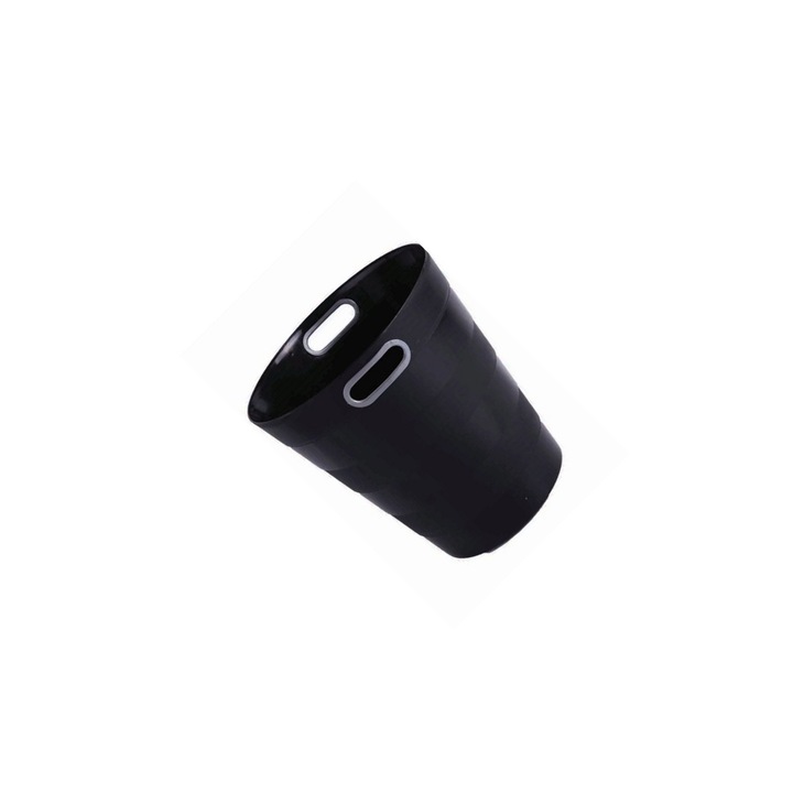 Cos de gunoi pentru hartie, din plastic rezistent, cu capacitate de 12.5 litri, culoare Negru, ideal pentru birou, casa si scoala, design modern si minimalist. DACO sku11