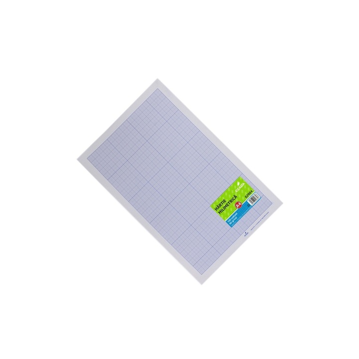 Hartie milimetrica A4, 60 g/mp, cu grilaj precis, ideala pentru matematica, desen tehnic, grafice, proiecte ingineresti si uz scolar profesional. ECADA sku11