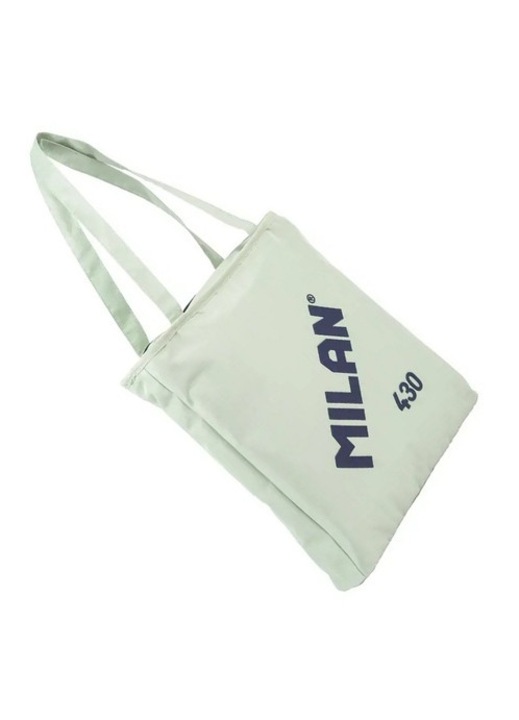 Geanta Shopper 430, Verde Pastel, 38x36x6.5 cm, Capacitate 7.5 Litri, din Poliester Ripstop Rezistent, cu Inchidere Fermoar, Ideala pentru Cumparaturi, Birou si Activitati Zilnice MILAN sku11