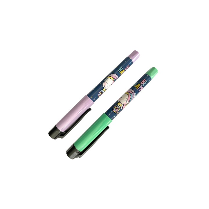 Pix roller Be Happy, corp din plastic usor si rezistent, cu clema pentru prindere sigura, scriere cursiva si precisa, ideal pentru scoala, birou si activitati zilnice ECADA sku11