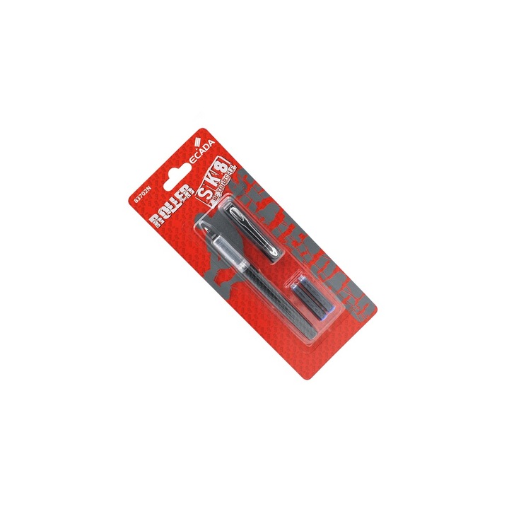 Pix Roller SK8, design modern inspirat din cultura skate, corp plastic rezistent, clema metalica, scriere fina si uniforma, ergonomic si durabil. ECADA sku11