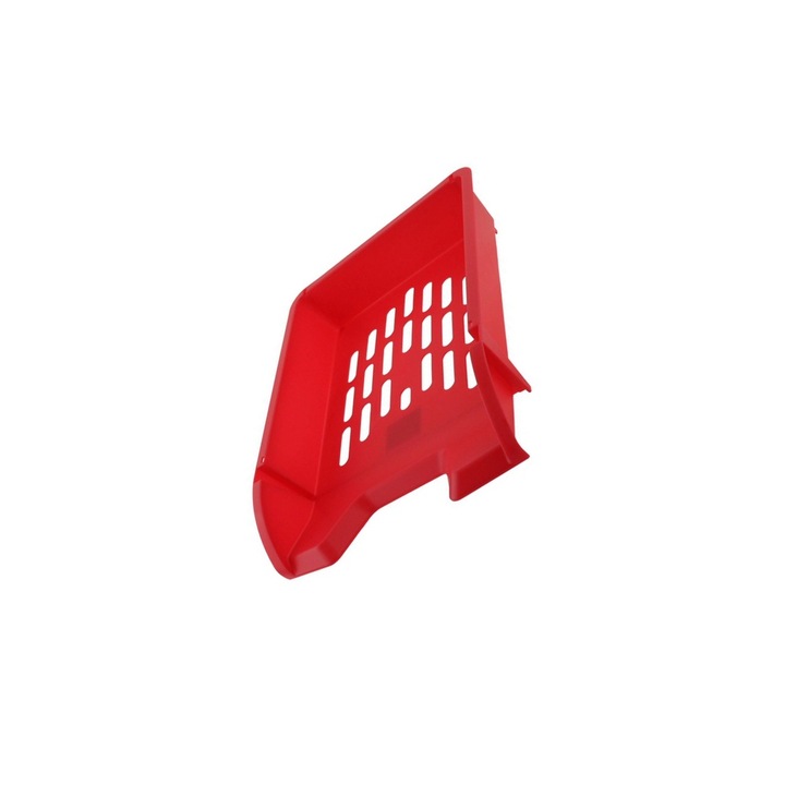 Suport documente orizontal, din plastic durabil, de culoare Rosu, ideal pentru organizarea eficienta a foilor, dosarelor, caietelor, mapelor si revistelor A4 la birou sau acasa. ECADA sku11