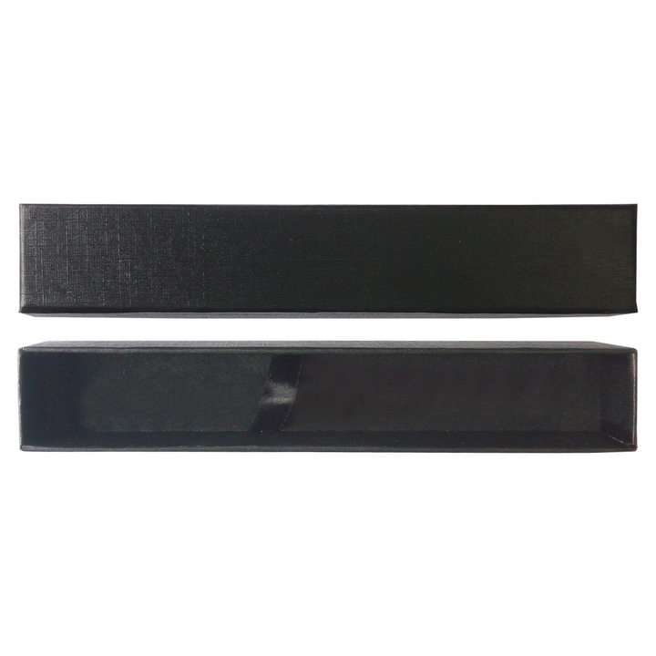 Cutie instrumente scris tip etui, pentru un singur instrument, din carton durabil, Negru, asigura protectie eleganta si prezentare rafinata pentru stilou, pix sau creion. ECADA sku28